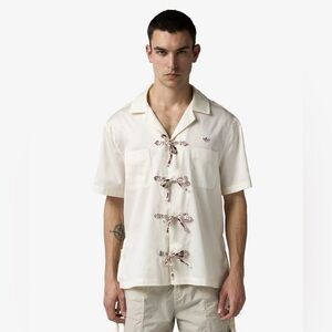 Adidas X Clot Edison Chen Bowl Shirt Cream Limited Edition Unisex LARGE JP1599